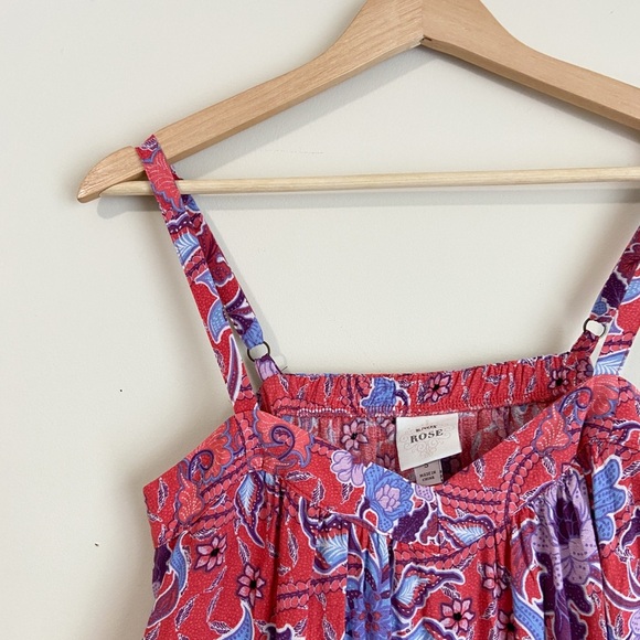 Knox Rose Pink and Purple Ruched Maxi Sundress - Picture 6 of 8